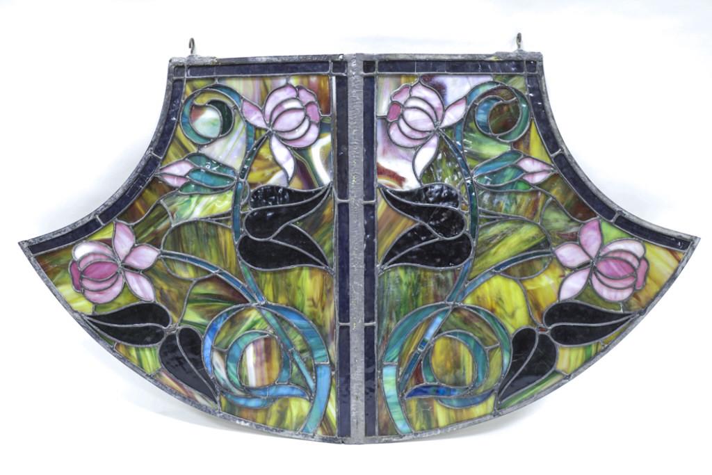 Early Stained Glass Panel With Flowers (1 of 10)