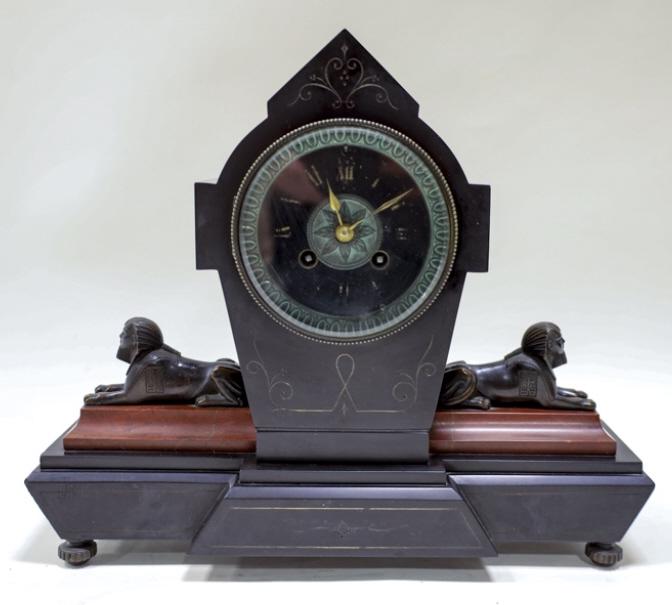 Antique French Egyptian Revival Mantel Clock (1 of 8)