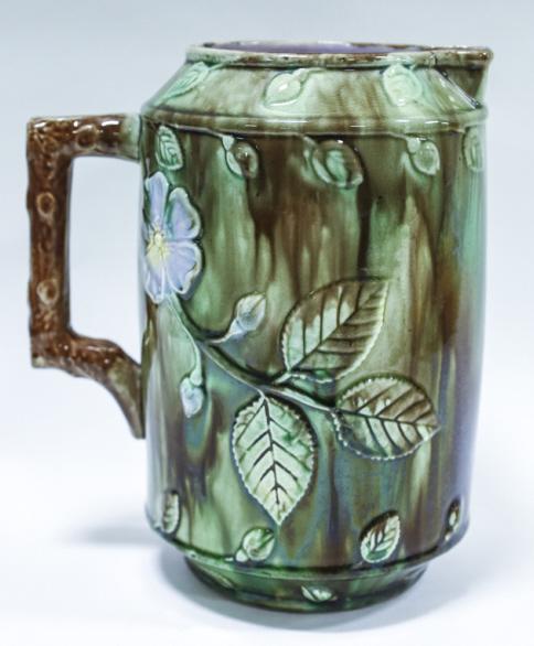 Victorian English Majolica White Poppy Pitcher (1 of 7)