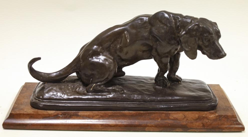 Antoine-Louis Bayne Basset Hound Bronze Sculpture (1 of 5)