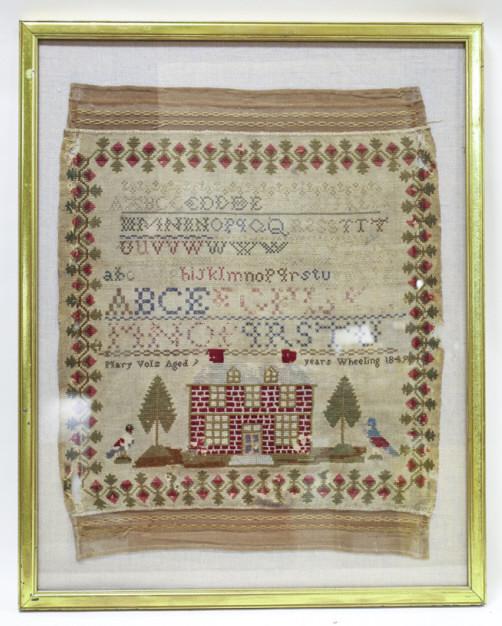 1849 Framed Needlework School Sampler (1 of 15)