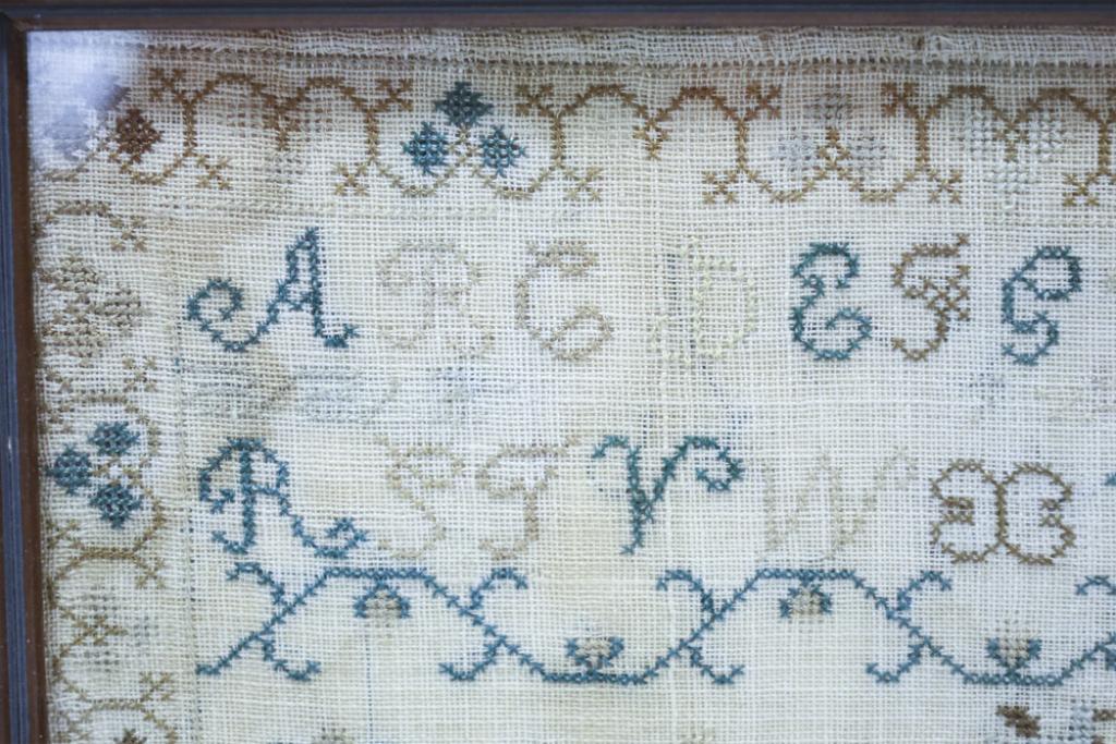 1843 Framed Needlework School Sampler (1 of 15)