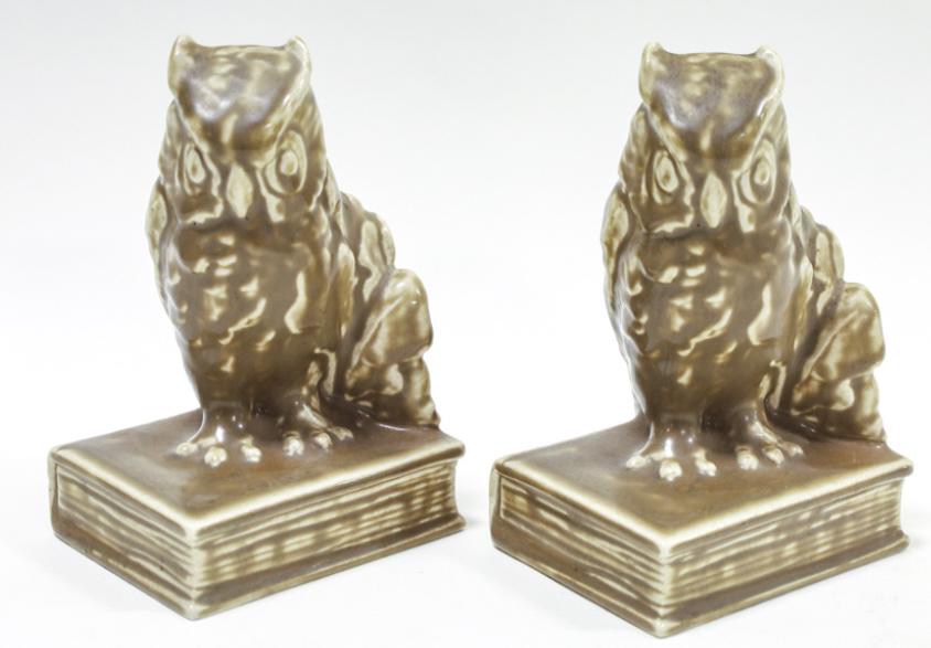 1927 Rookwood Pottery Owl Bookends #2655 (1 of 9)
