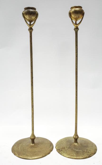 (2) Tiffany & Co. Art Nouveau Candlesticks #1213 (1 of 9)