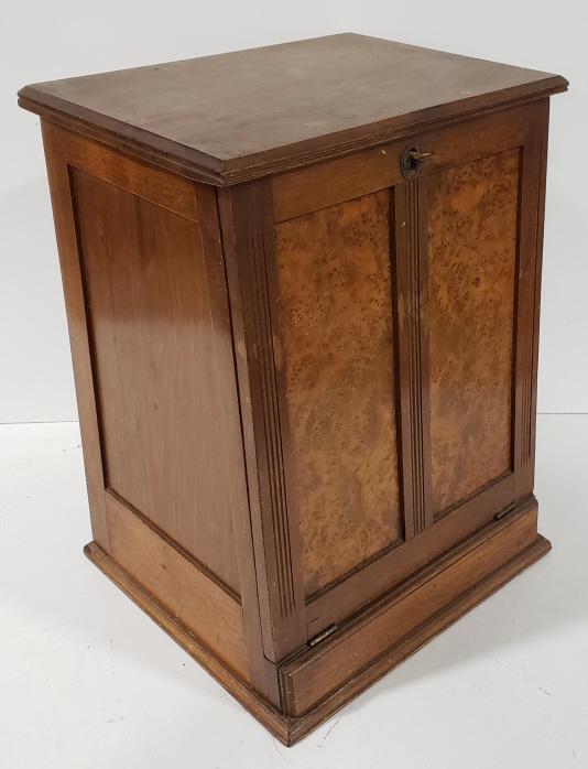Victorian Small Locking Secretary Cabinet (1 of 7)