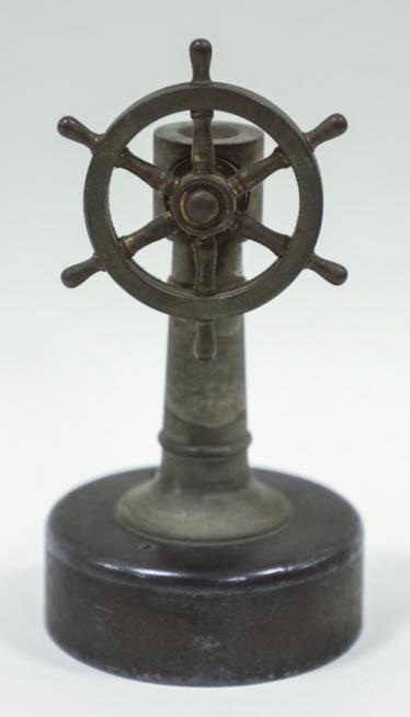 Antique Elzit Brass Ships Wheel Cigar Cutter (1 of 6)