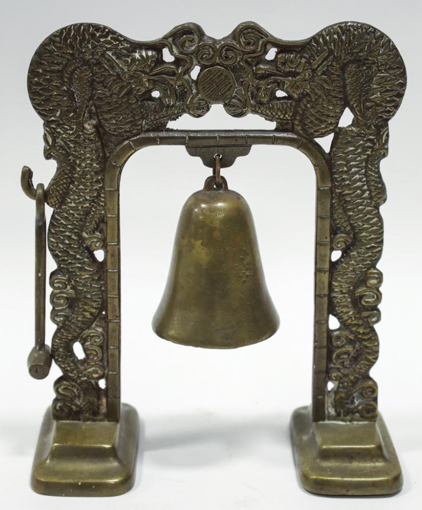Vintage Chinese Brass Dinner Bell Gong (1 of 8)
