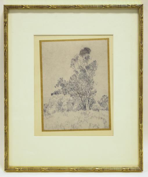 Lawton Parker "Landscape With Large Tree" Drawing (1 of 8)