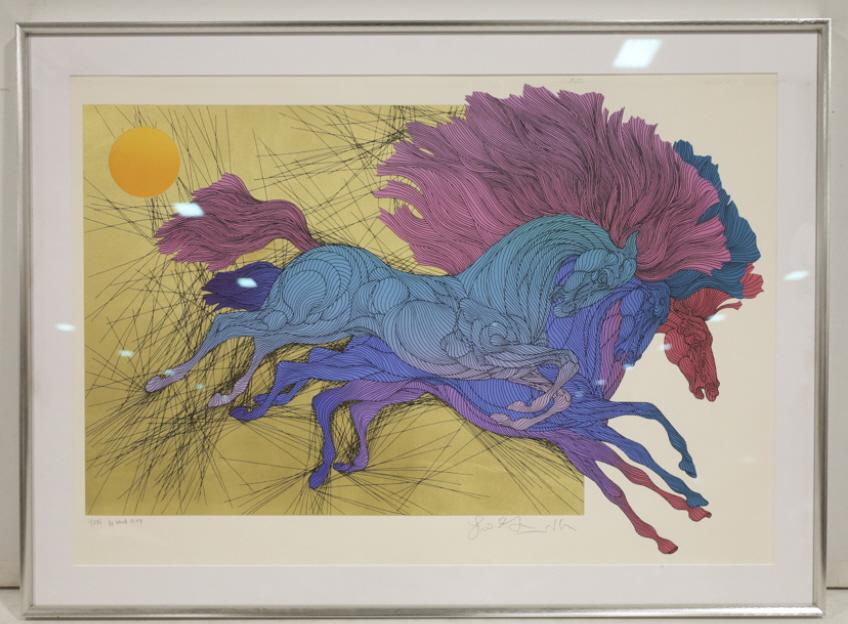 Guillaume Azoulay "Horses Le Saut" LE Serigraph (1 of 8)