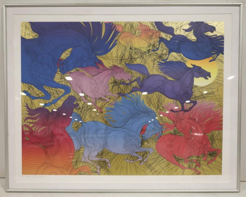 Guillaume Azoulay "Huit Chevaux" Ltd Ed Serigraph (1 of 9)