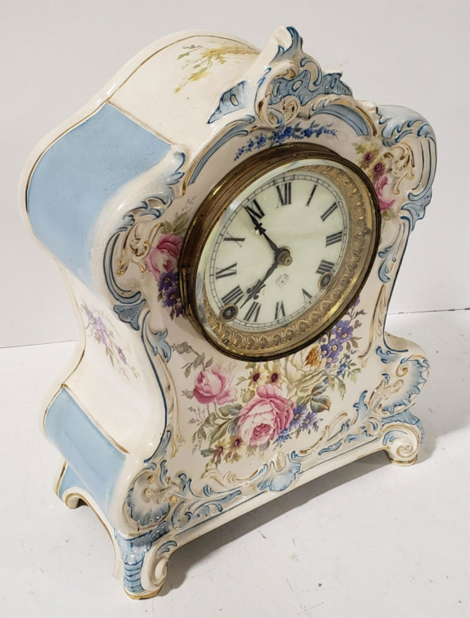 Royal Bonn "La Clair" Ansonia Mantle Clock (1 of 9)