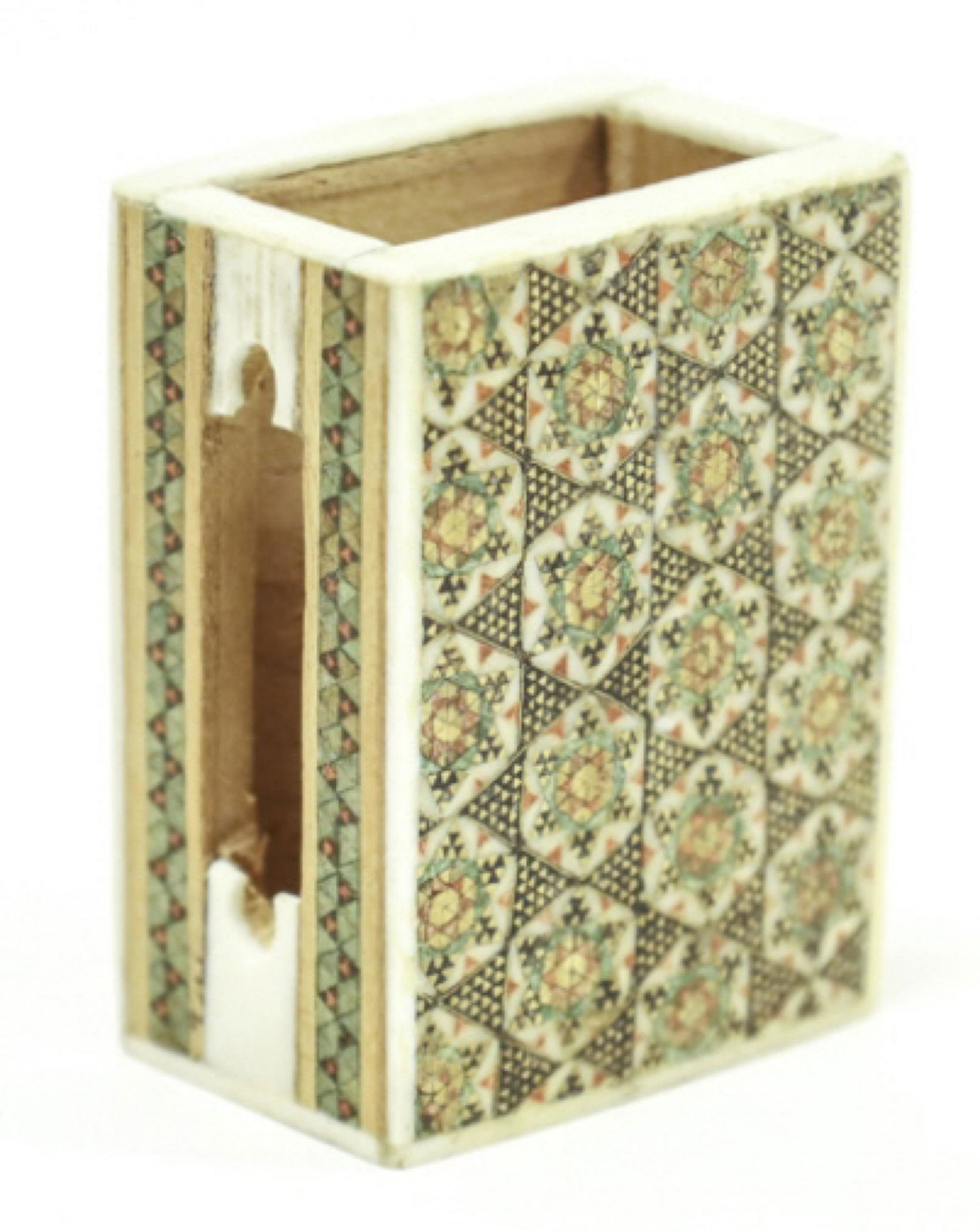 Antique Carved Ivory With Inlay Match Case (1 of 6)