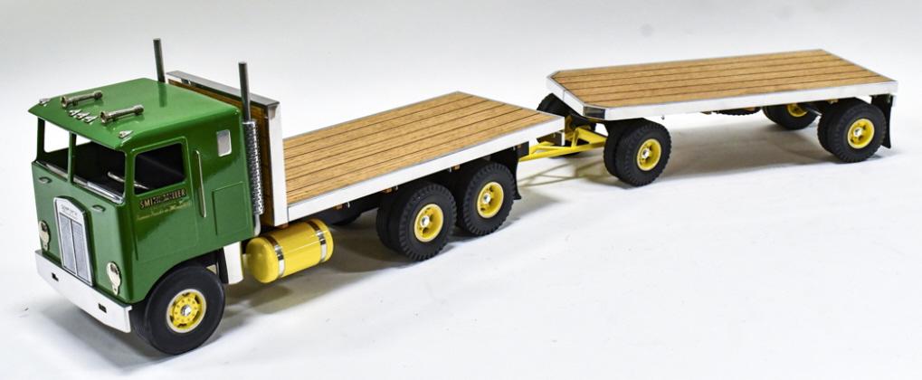 Smith Miller Kenworth Flatbed Truck w/ Pup Trailer (1 of 12)
