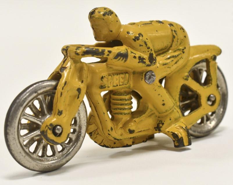 Early Cast Iron Hubley Speed Racing Motorcycle (1 of 7)