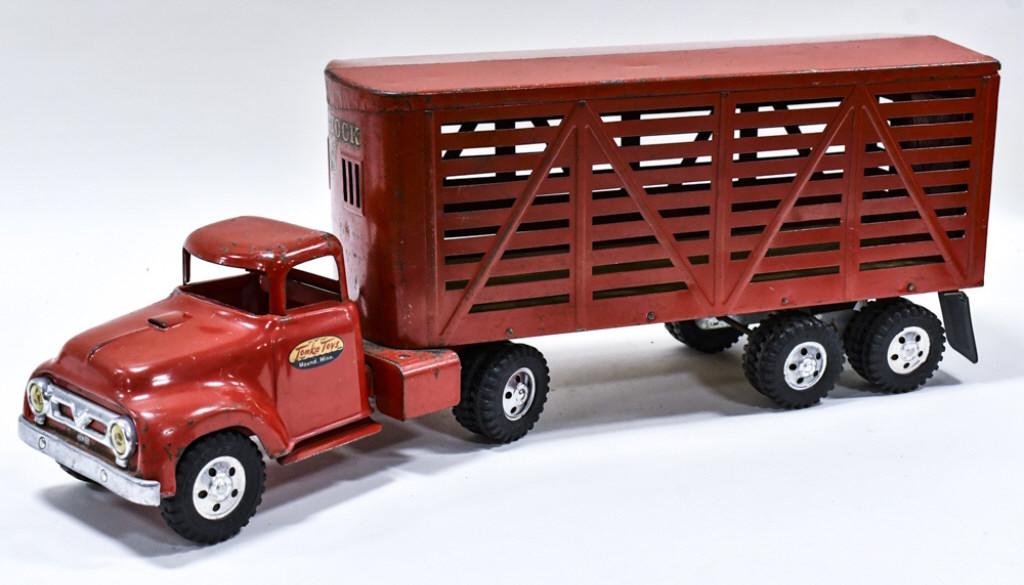Original Tonka Livestock Hauler Truck & Trailer (1 of 9)