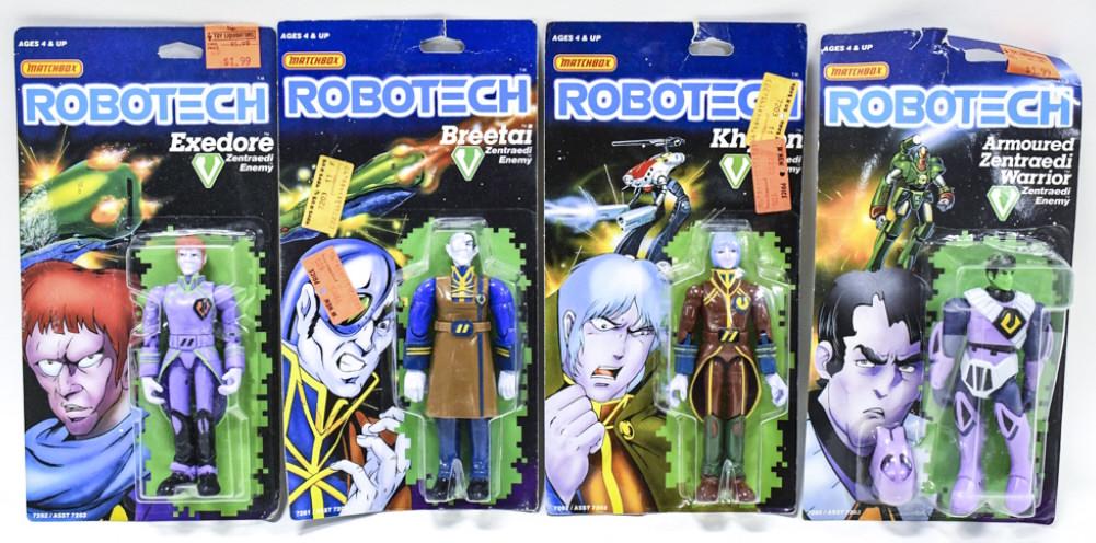 (4) 1985 Matchbox Robotech Figures In Blister Pack (1 of 15)