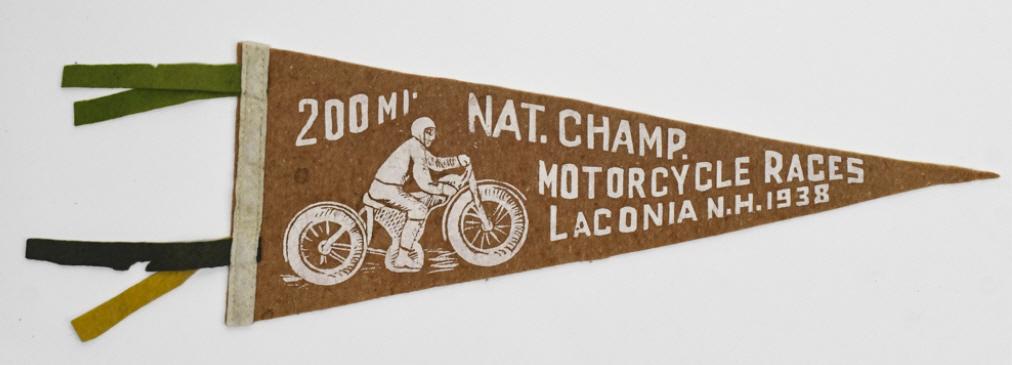 1938 Laconia N.H Motorcycle Races Adv Felt Pennant (1 of 7)