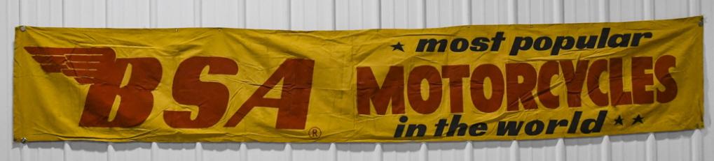 11ft Vintage BSA Motorcycles Dealer Cloth Banner (1 of 16)
