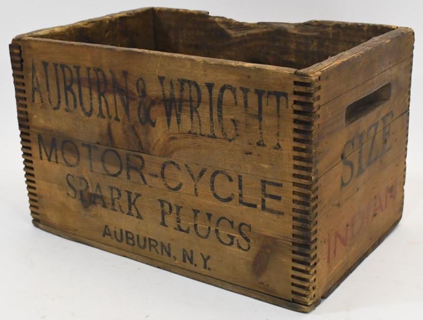 Auburn & Wright Indian Motorcycle Spark Plug Crate (1 of 8)