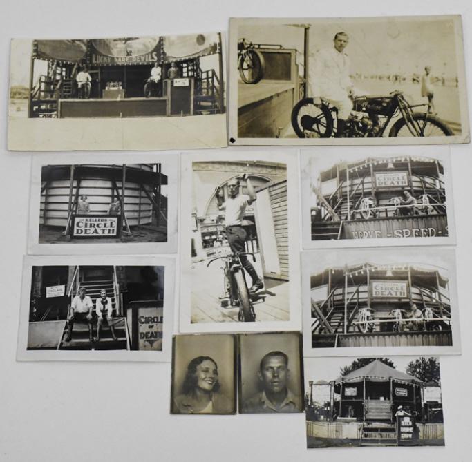 1920s-30s Motorcycle Circle Of Death Photographs (1 of 8)