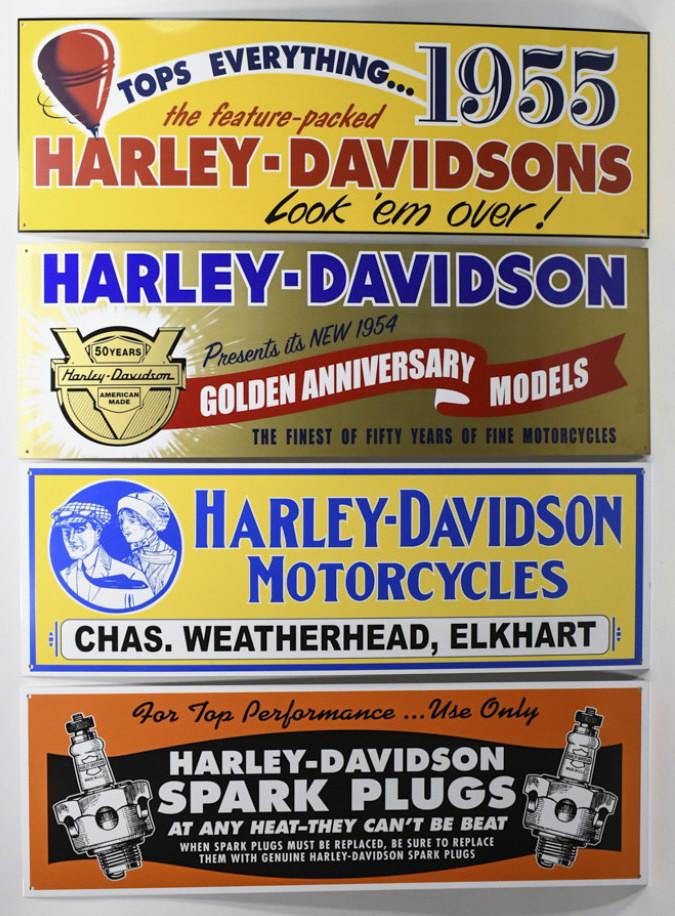 Set Of 4 SST Harley-Davidson 3ft Fantasy Adv Signs (1 of 13)