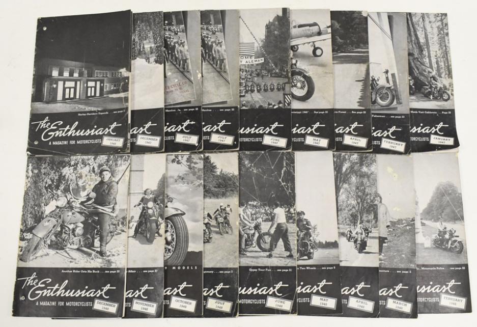 (18) 1947-48  Harley-Davidson Enthusiast Magazines (1 of 15)