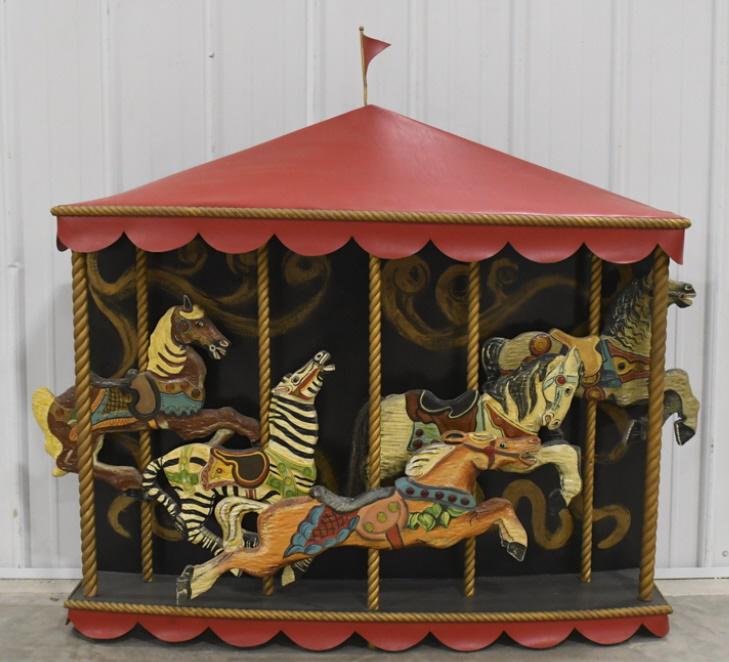 4ft Hand Carved Carousel Horse Folk Art Display (1 of 9)