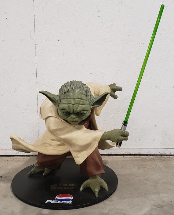 life size yoda pepsi display