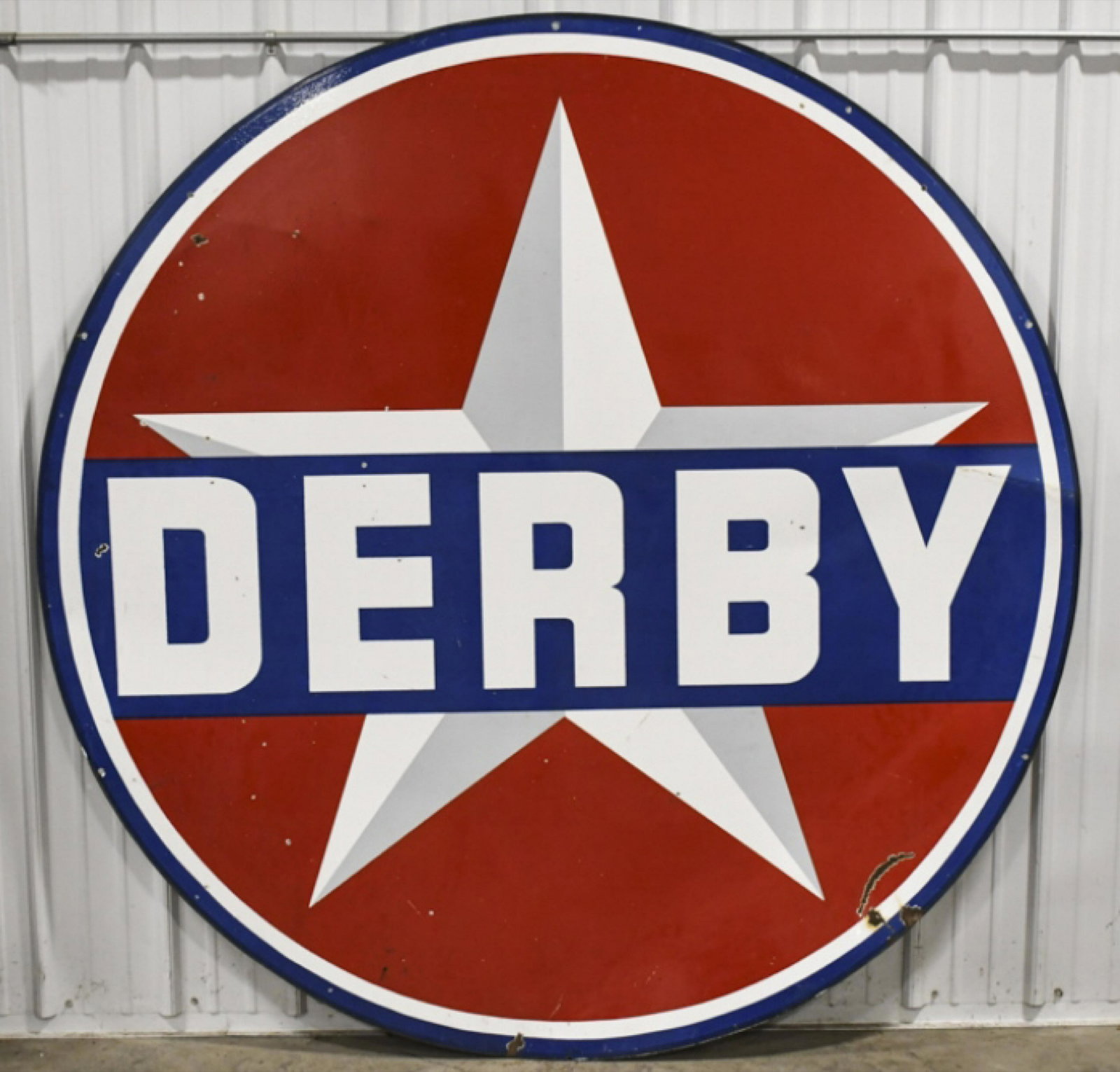Vintage DSP 6ft Derby Gas Station Adv Pole Sign (1 of 17)