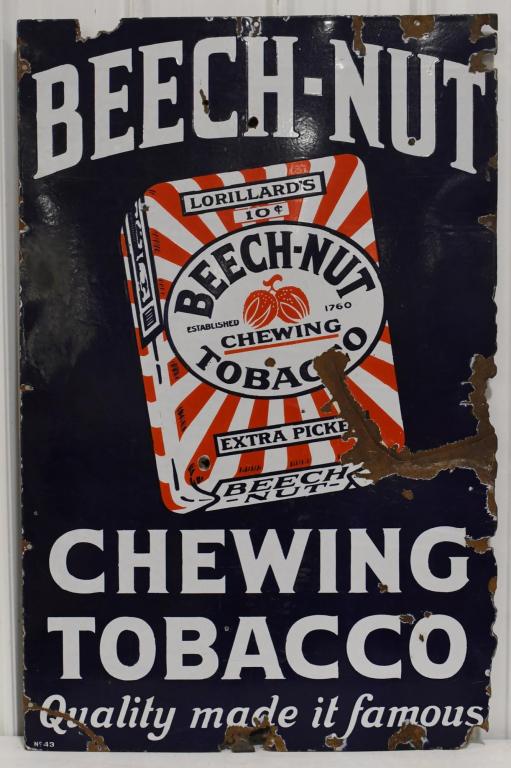 Early 46" SSP Beech-Nut Tobacco Adv Sign (1 of 7)