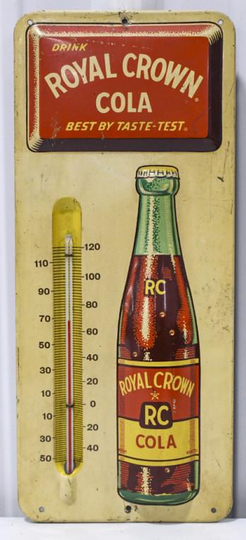 Vintage SST Royal Crown Cola Embossed Thermometer (1 of 4)