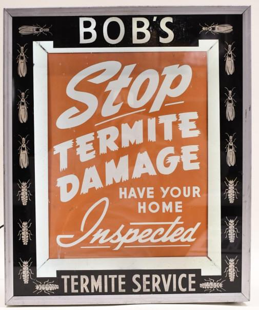 Vintage Bob's Termite Service ROG Neon Adv Sign (1 of 8)