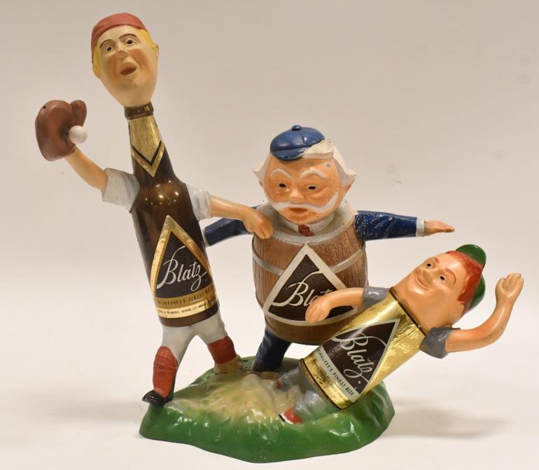 Vintage Blatz Beer "Safe At Home" Back Bar Display (1 of 10)