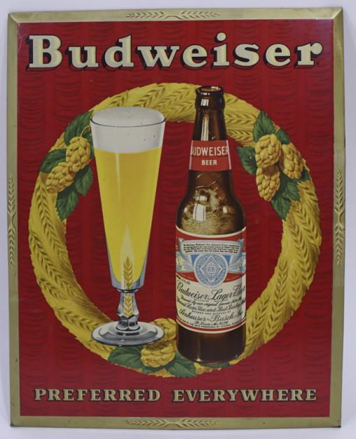 Early SST Budweiser Beer Advertising Sign (1 of 5)
