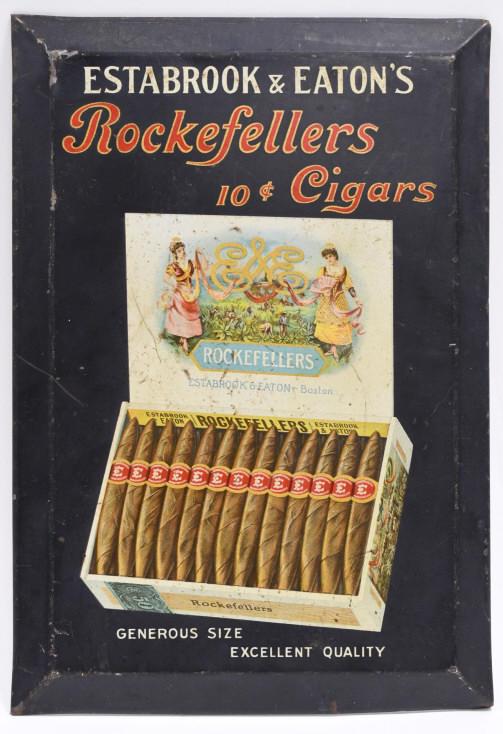 Early SST Rockefellers Cigars Advertising Sign (1 of 5)