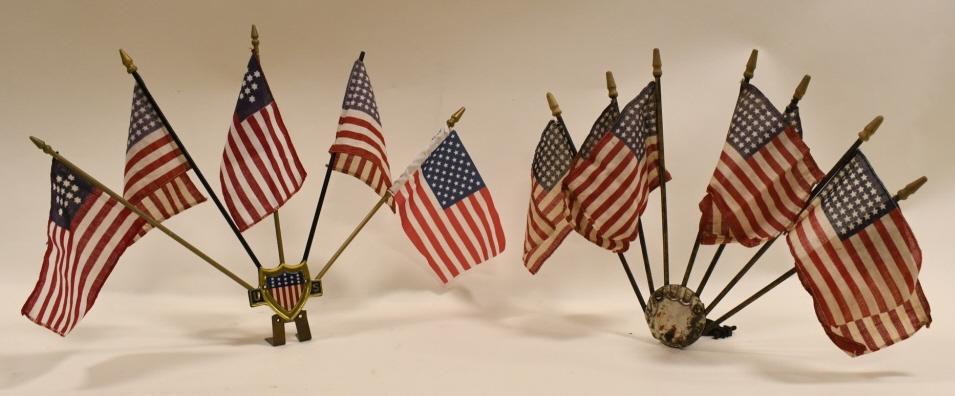 (2) Vintage Automotive Radiator Flag Holders (1 of 8)