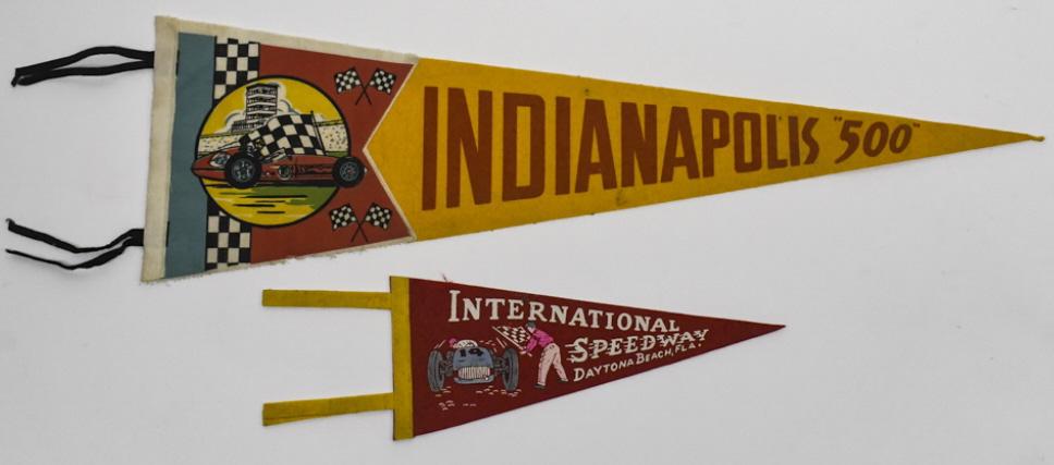 Vintage Auto Racing Pennants Indy 500 & Daytona (1 of 9)