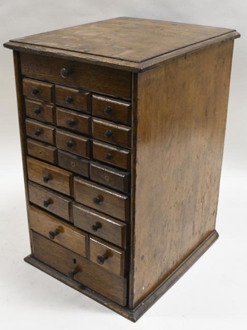 Early Oak Mercantile Countertop Spool Cabinet (1 of 10)