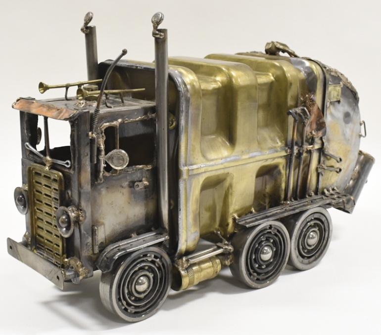 Unique Industrial Art Garbage Truck Sculpture (1 of 12)