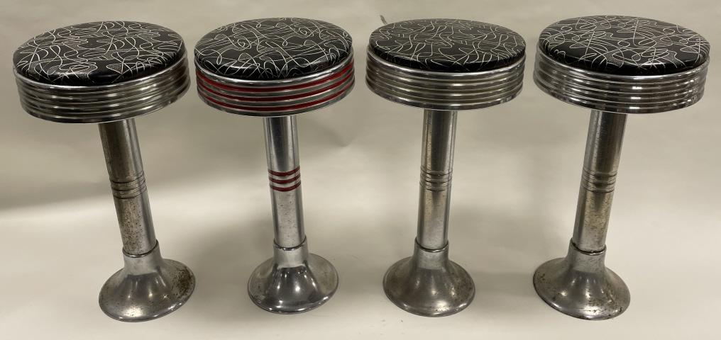 Set Of 4 Vintage Soda Fountain Bar Stools (1 of 9)