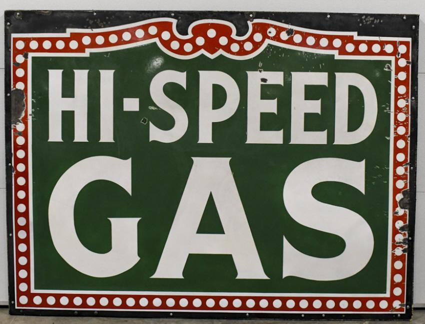 80x60 Vtg SSP Hi-Speed Gas Advertising SIgn (1 of 11)