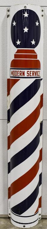 Vintage SSP Modern Service Barbershop Adv Sign (1 of 11)