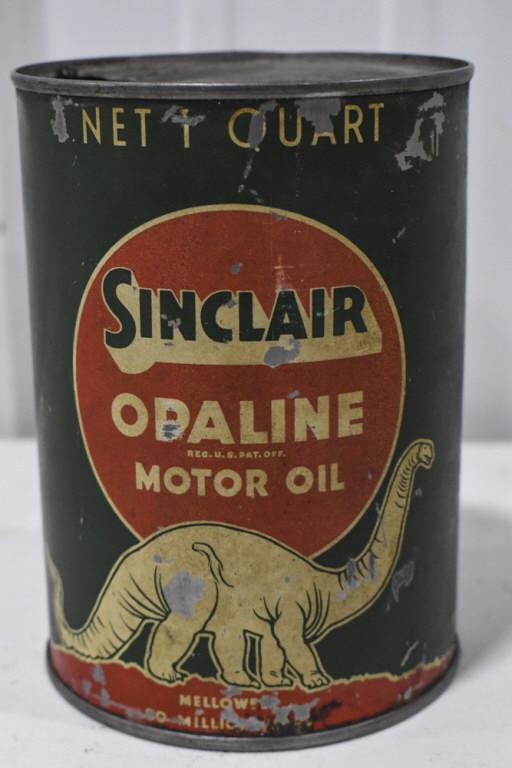 Vintage Sinclair Opaline Motor Oil 1 Quart Can (1 of 8)