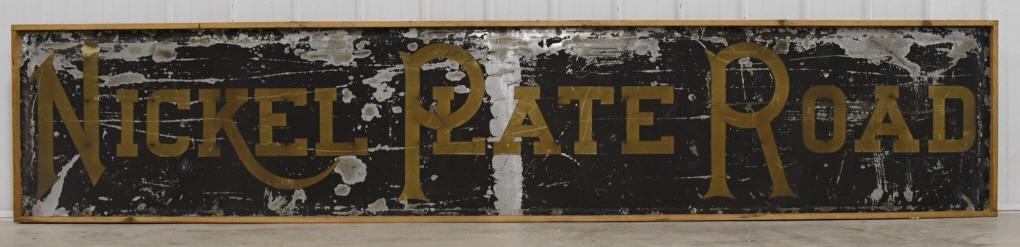 11ft Vintage Nickel Plate Railroad DS Metal Sign (1 of 8)