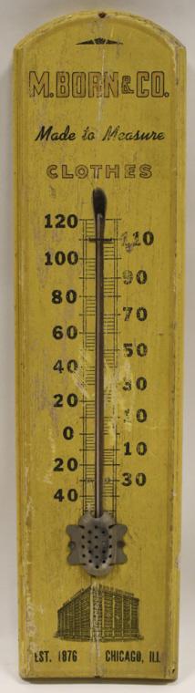 Early M Born & Co Clothes Chicago Wood Thermometer (1 of 5)