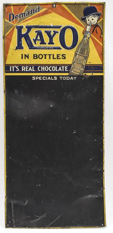 Vintage SST KAYO Chocolate Drink Embossed Sign (1 of 6)