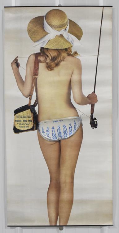Large 1977 Kleeve's Body Shop Pinup Girl Calendar (1 of 8)