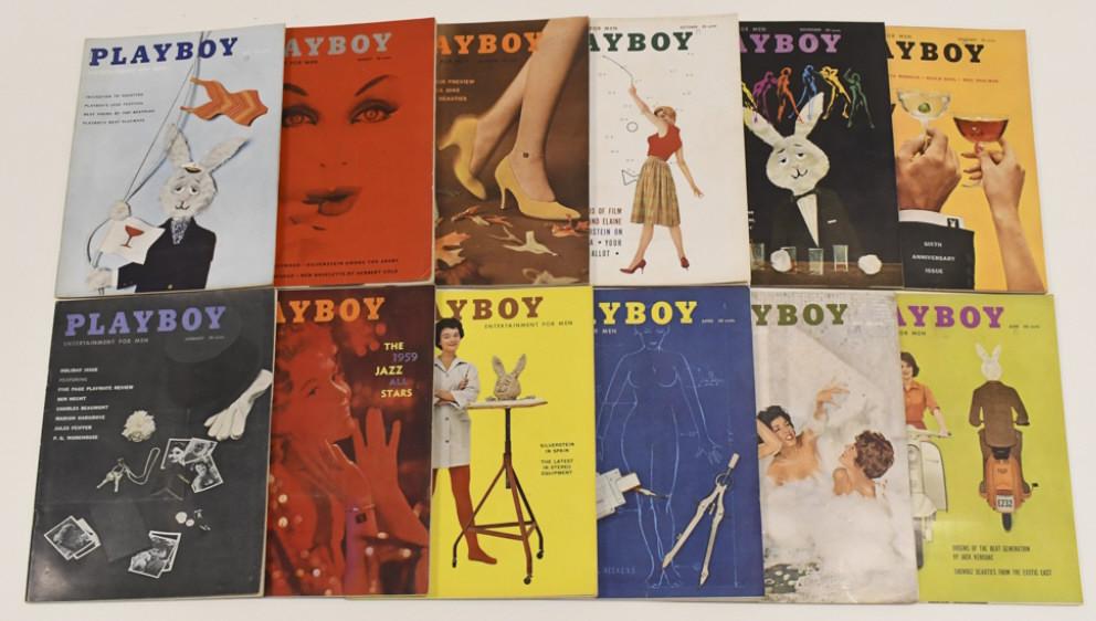 1959 Playboy Magazines Complete Year 12 Issues (1 of 9)