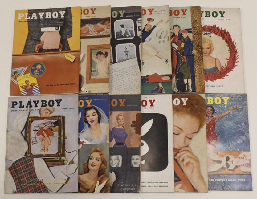 1956 Playboy Magazines Complete Year 12 Issues (1 of 9)