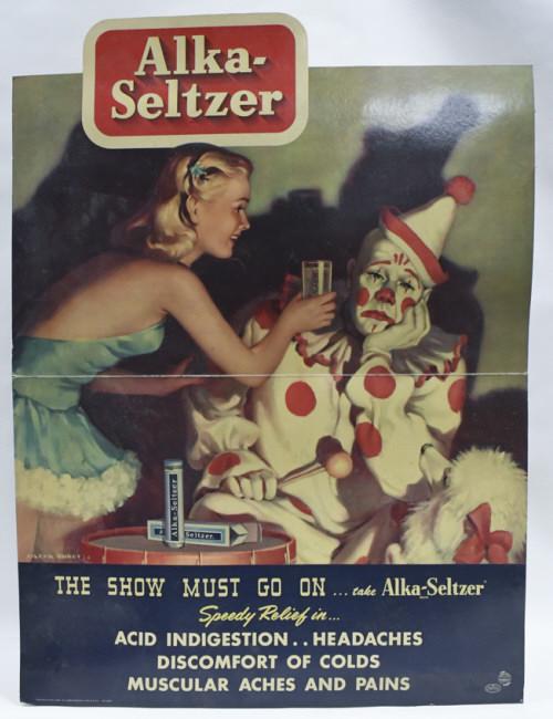 Large Vintage Alka-Seltzer Cardboard Adv Display (1 of 10)